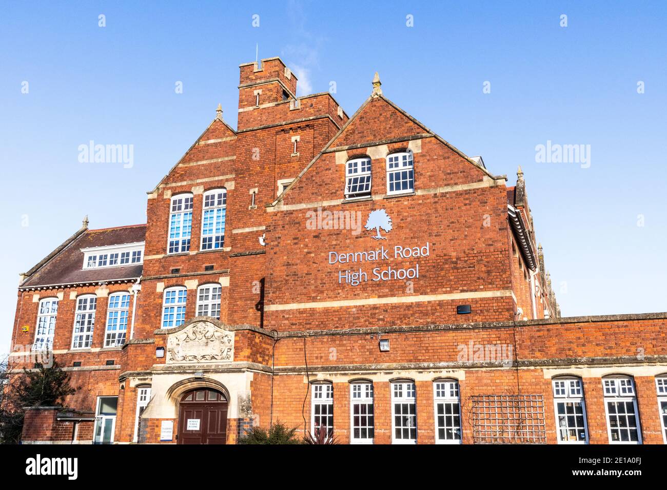 Denmark Road High School, Kingsholm, Gloucester, Großbritannien Stockfoto