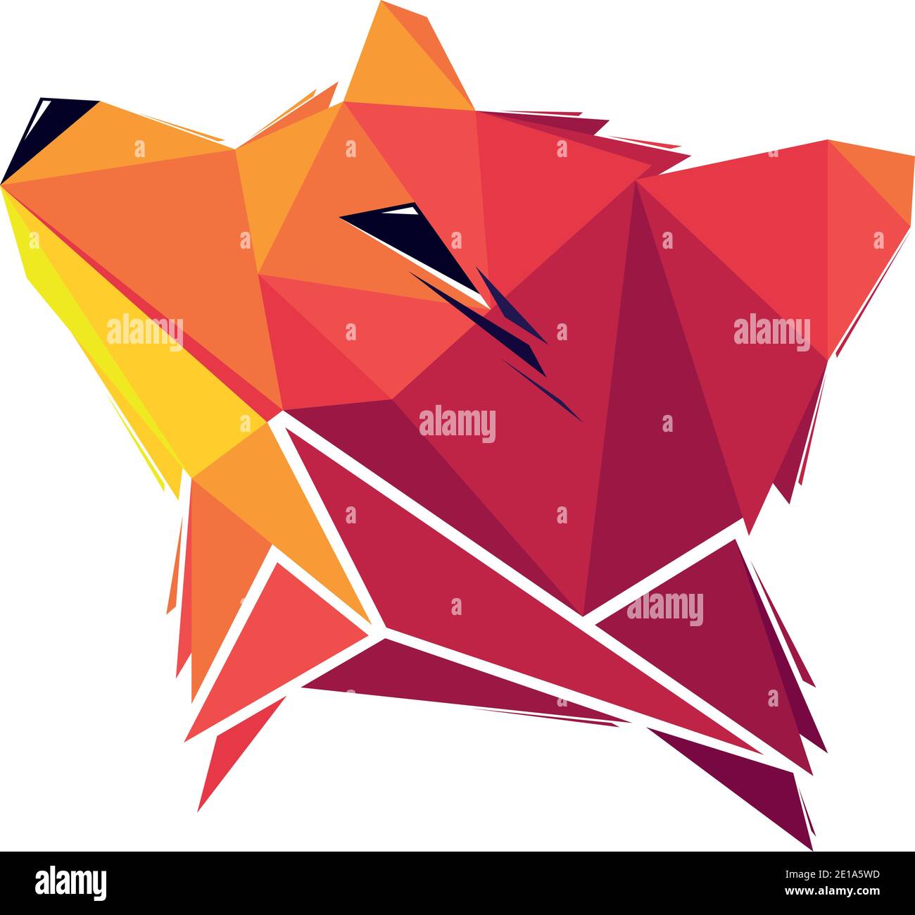 Vector Fuchs in Low-Poly-Stil Stock Vektor