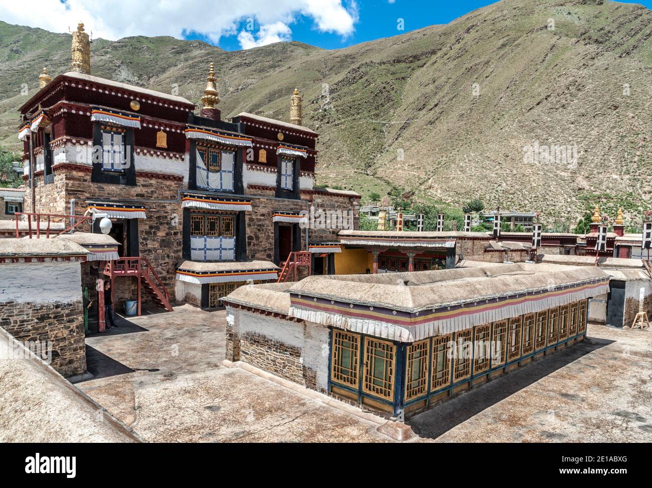 Mindroling Kloster - Zhanang County, Shannan Präfektur, Tibet Autonome Region, China - Asien Stockfoto