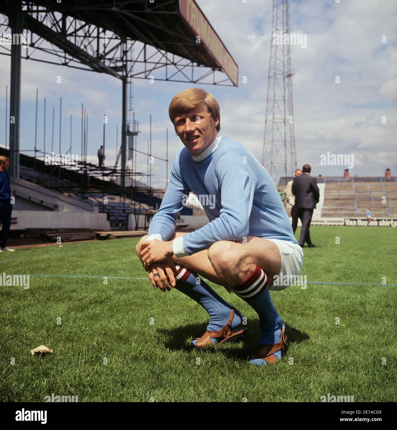 Aktenfoto vom 1-07-1969 von Colin Bell, Manchester City. Stockfoto