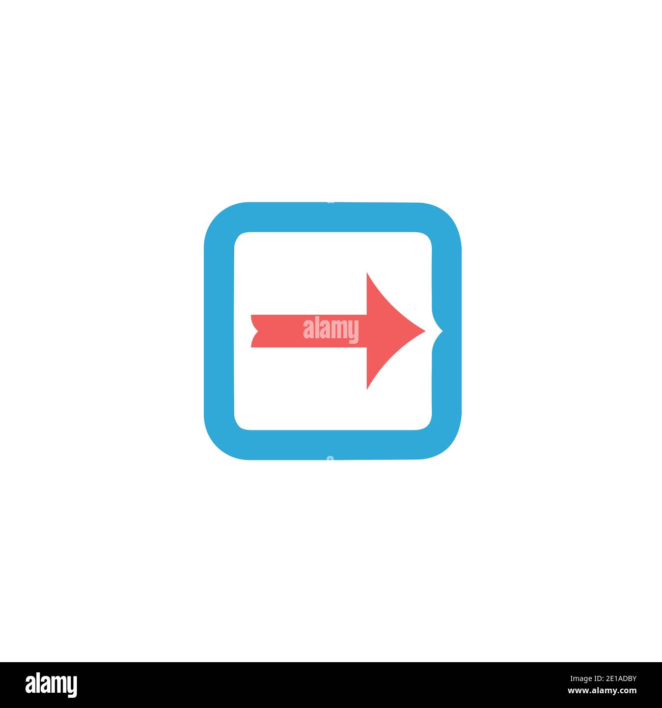 Logo Out Of Box Icon Element Template Design Logo. Externer Link. Vektorgrafik für Rohware isoliert Stock Vektor