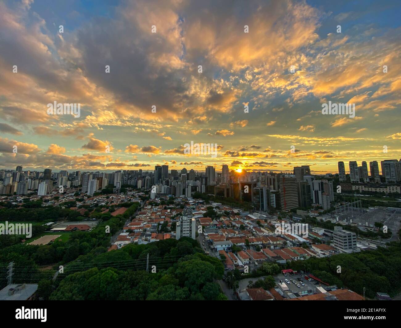 Sonnenuntergang in Sao Paulo, Brasilien. Stockfoto