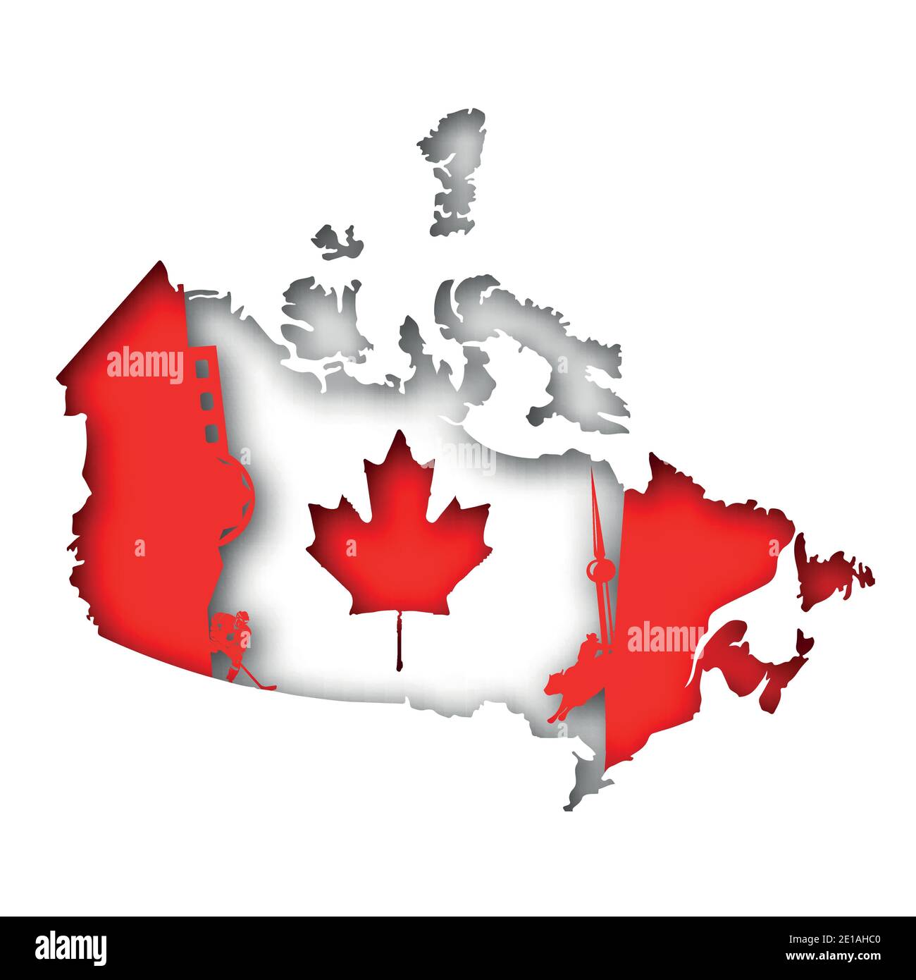 Vector Canada im Papierkunststil Stock Vektor