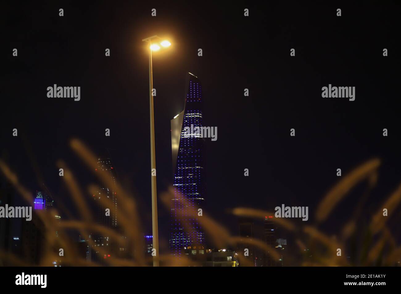 Kuwait-Stadt bei Nacht Stockfoto