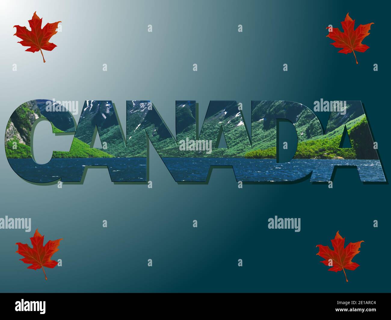 Kanada und seine Süßwasserseen. Kanada, das schönste Land der Welt, ist auch das zweitgrößte Stockfoto