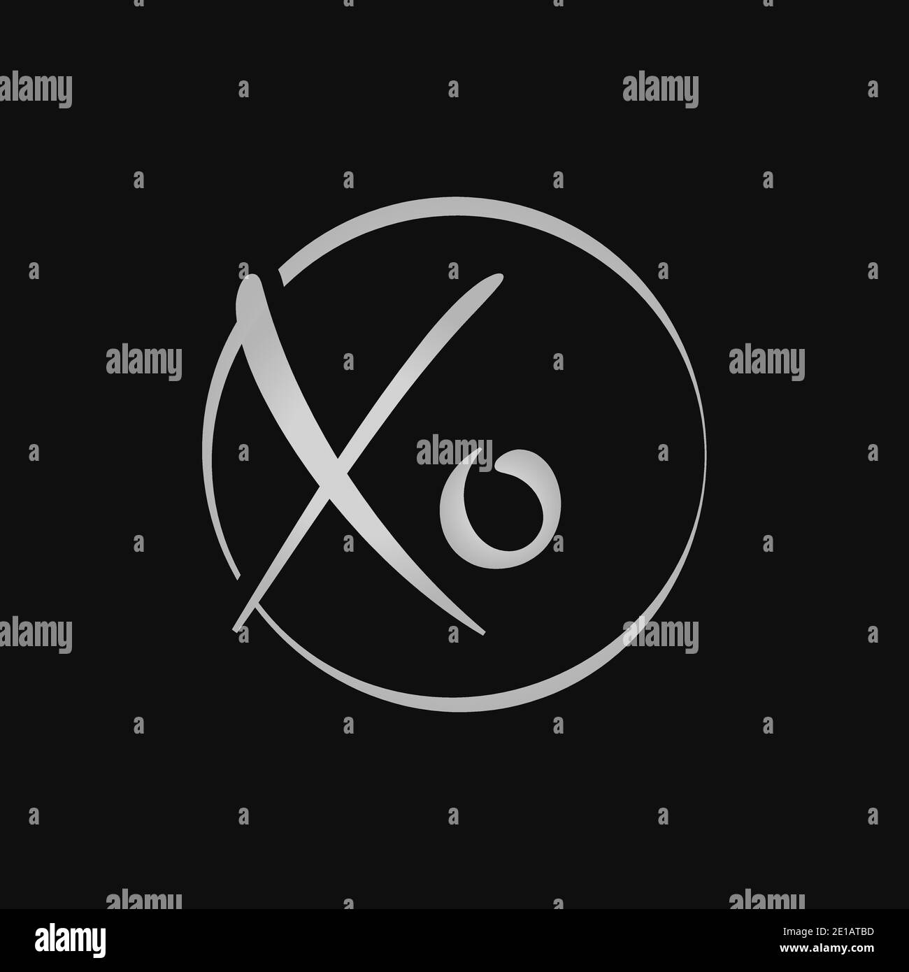 Creative XO Letter Logo Design Vektor-Vorlage. Design des ursprünglichen XO-Logos für den Buchstaben des Skripts Stock Vektor