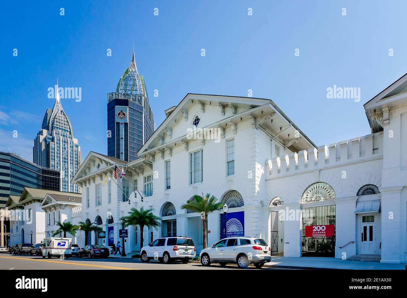 Das History Museum of Mobile ist am 24. August 2017 in Mobile, Alabama, abgebildet. Stockfoto