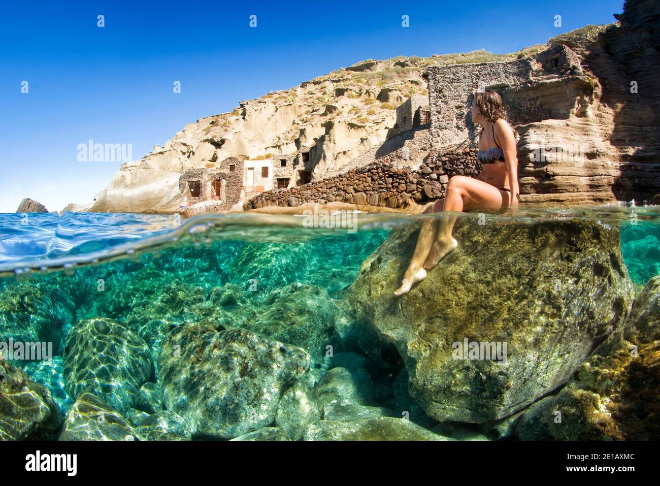 Pollara, Äolische Inseln (Isole Eolie), Sizilien Stockfoto