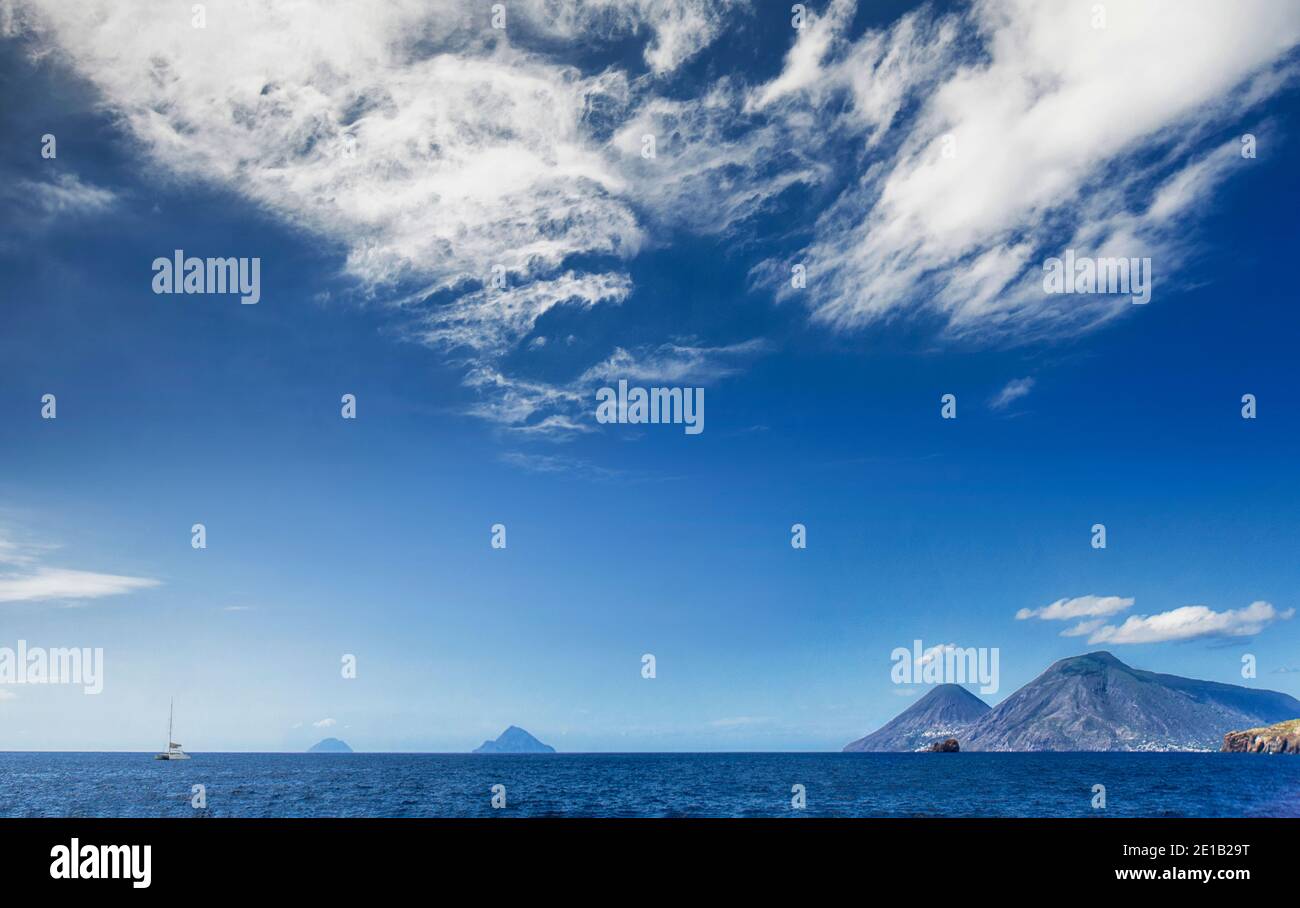 Salina, Äolische Inseln (Isole Eolie), Sizilien, Italien Stockfoto