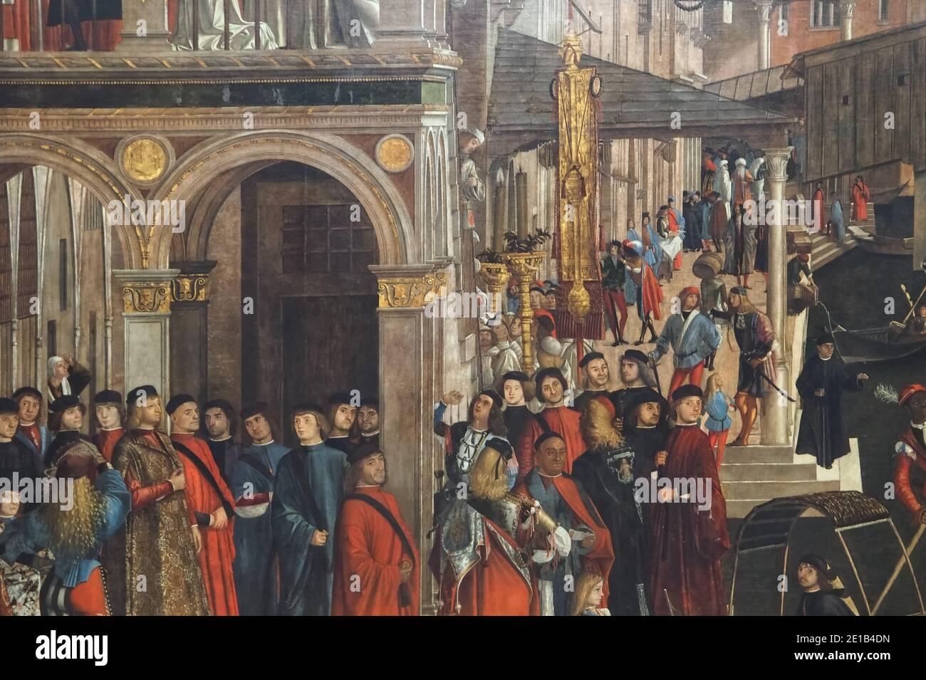 Gemälde, Kunst und Skulpturen im Kunstmuseum Gallerie dell Accademia di Venezia in Venedig Stockfoto