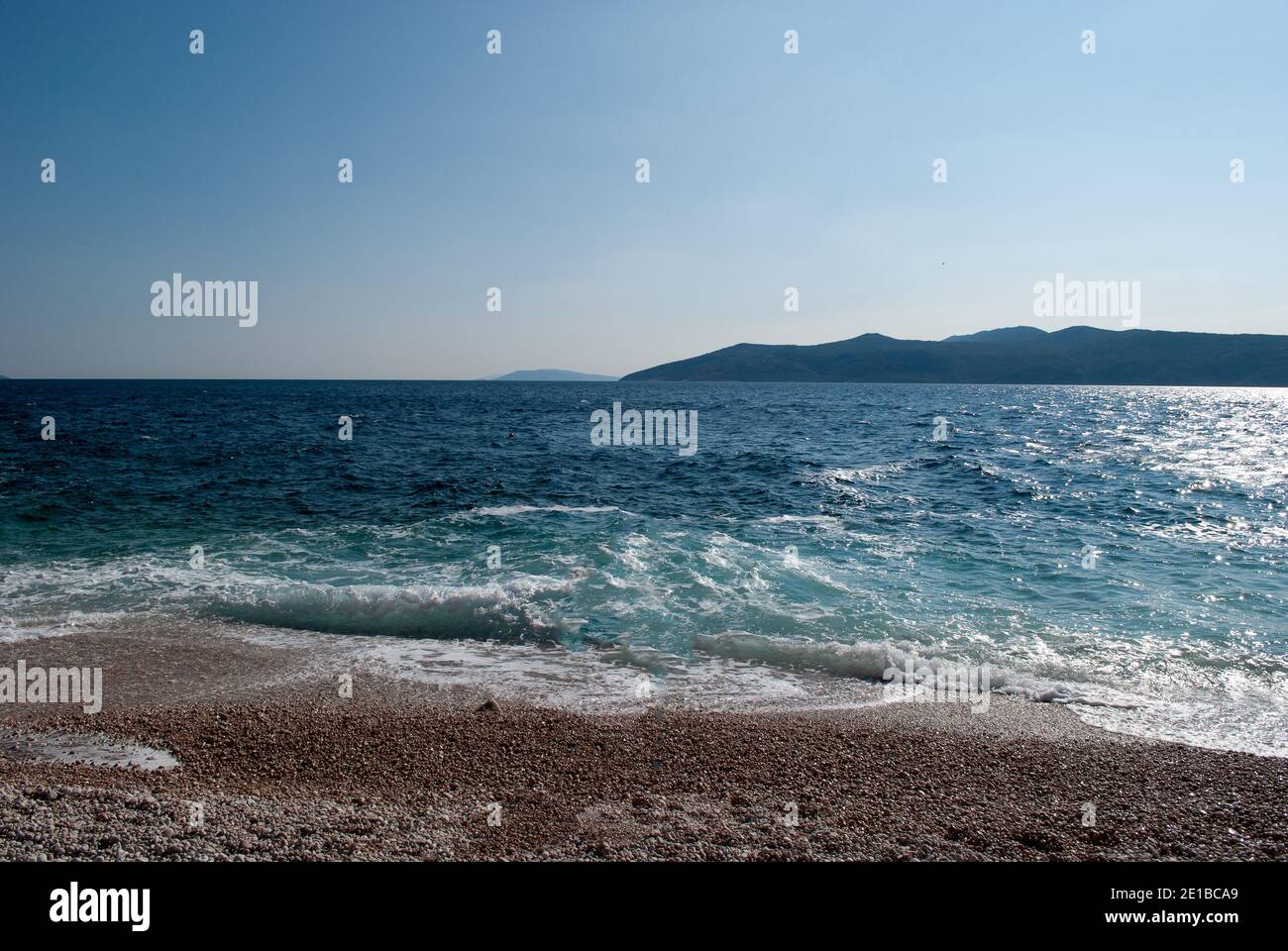 Die Inseln vor dem Strand. Stockfoto