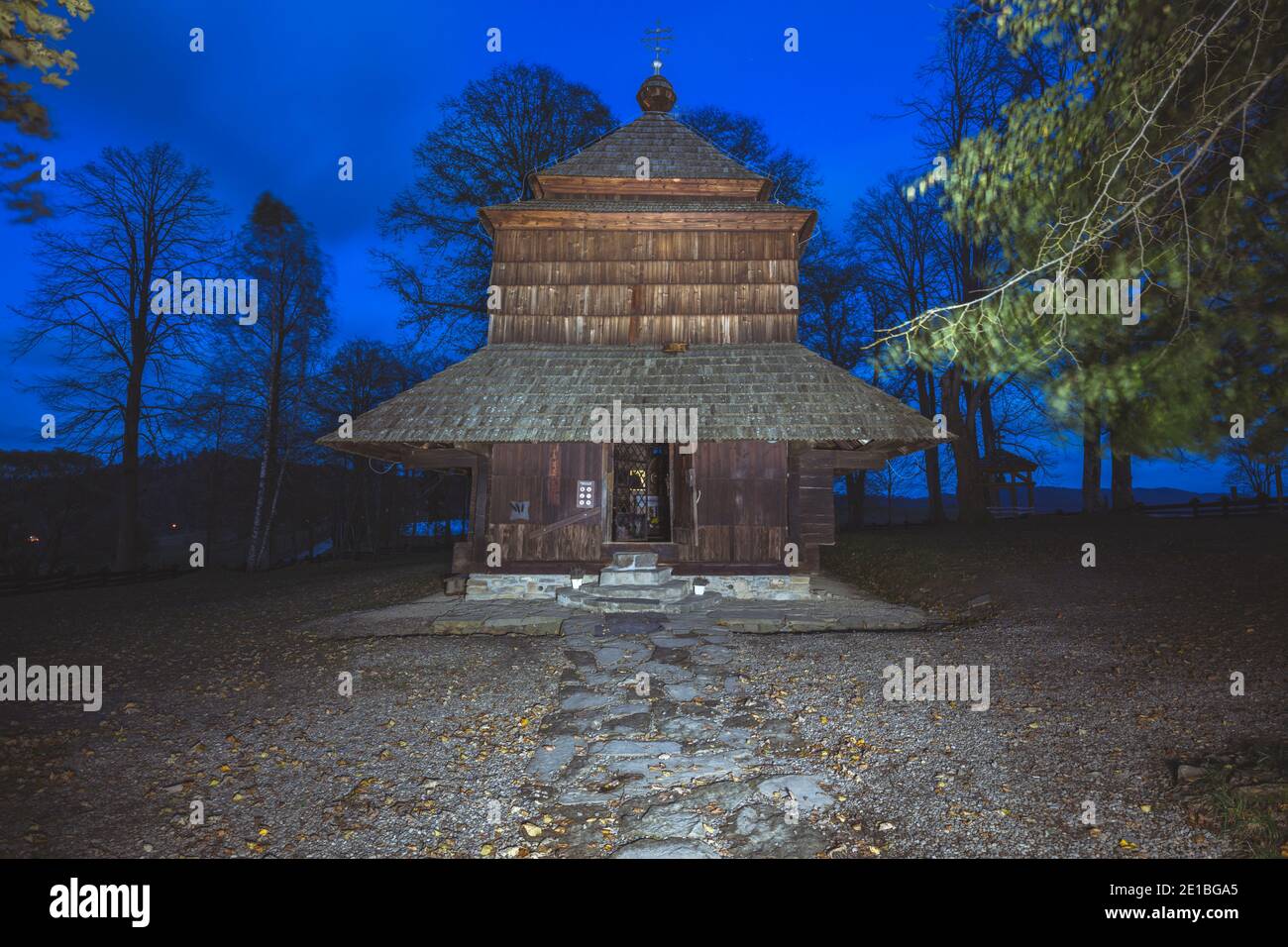 Kirche in Smolnik. Smolnik, Subcarpathia, Polen. Stockfoto