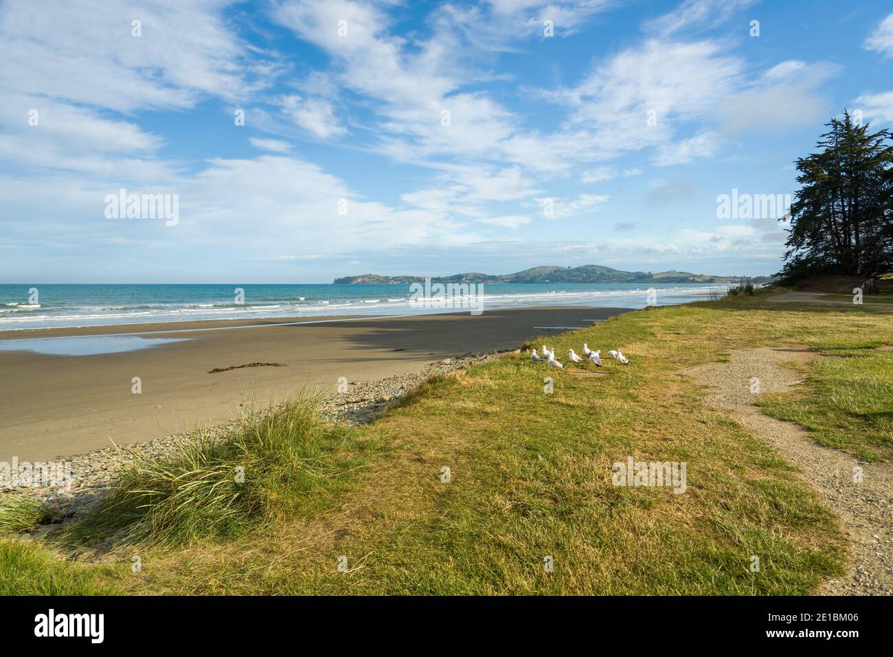 Sonniges hampden Beach Otago Neuseeland Stockfoto