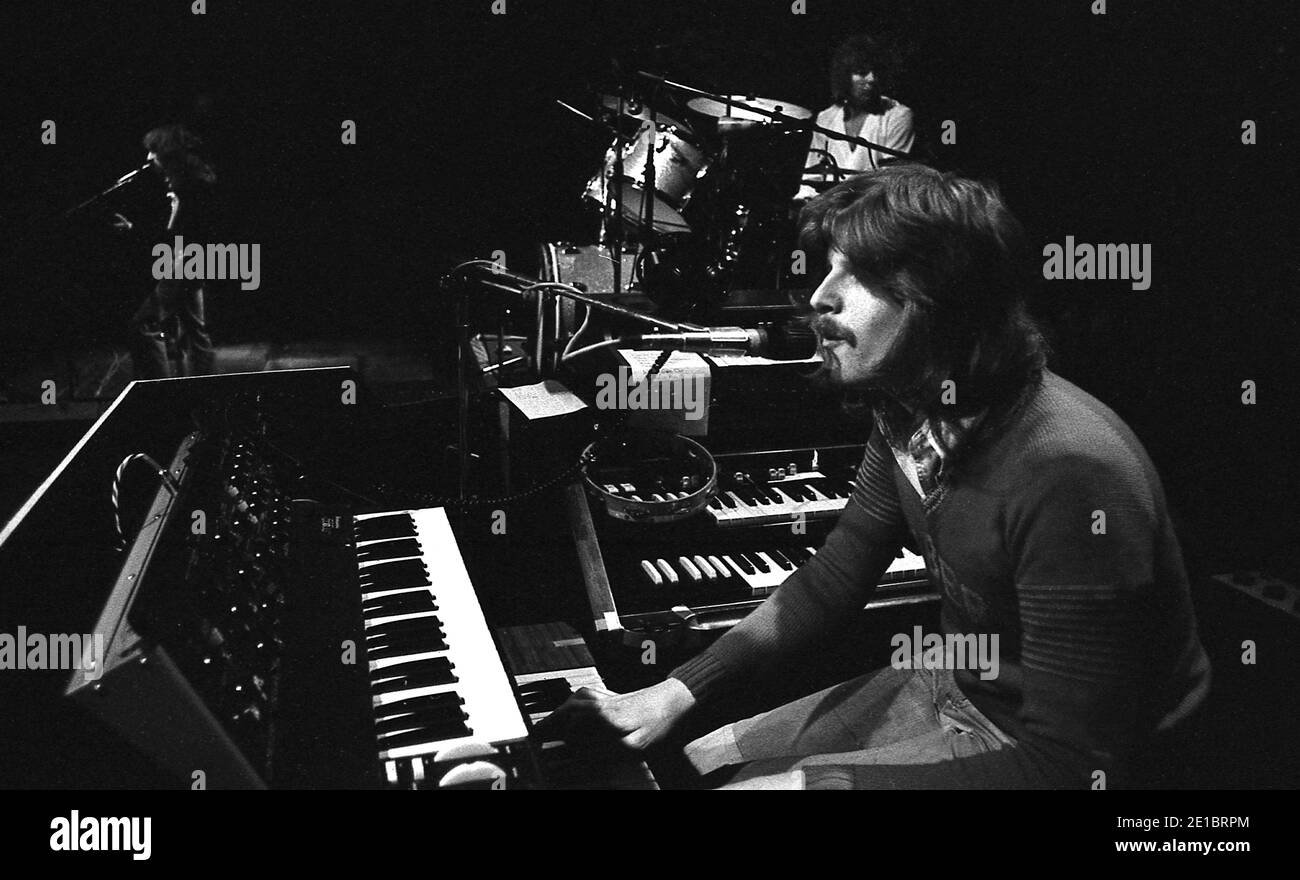 Stuart Wolstenholm Keyboarder der Progressive Rock Band Barclay James Ernte 1976 Stockfoto