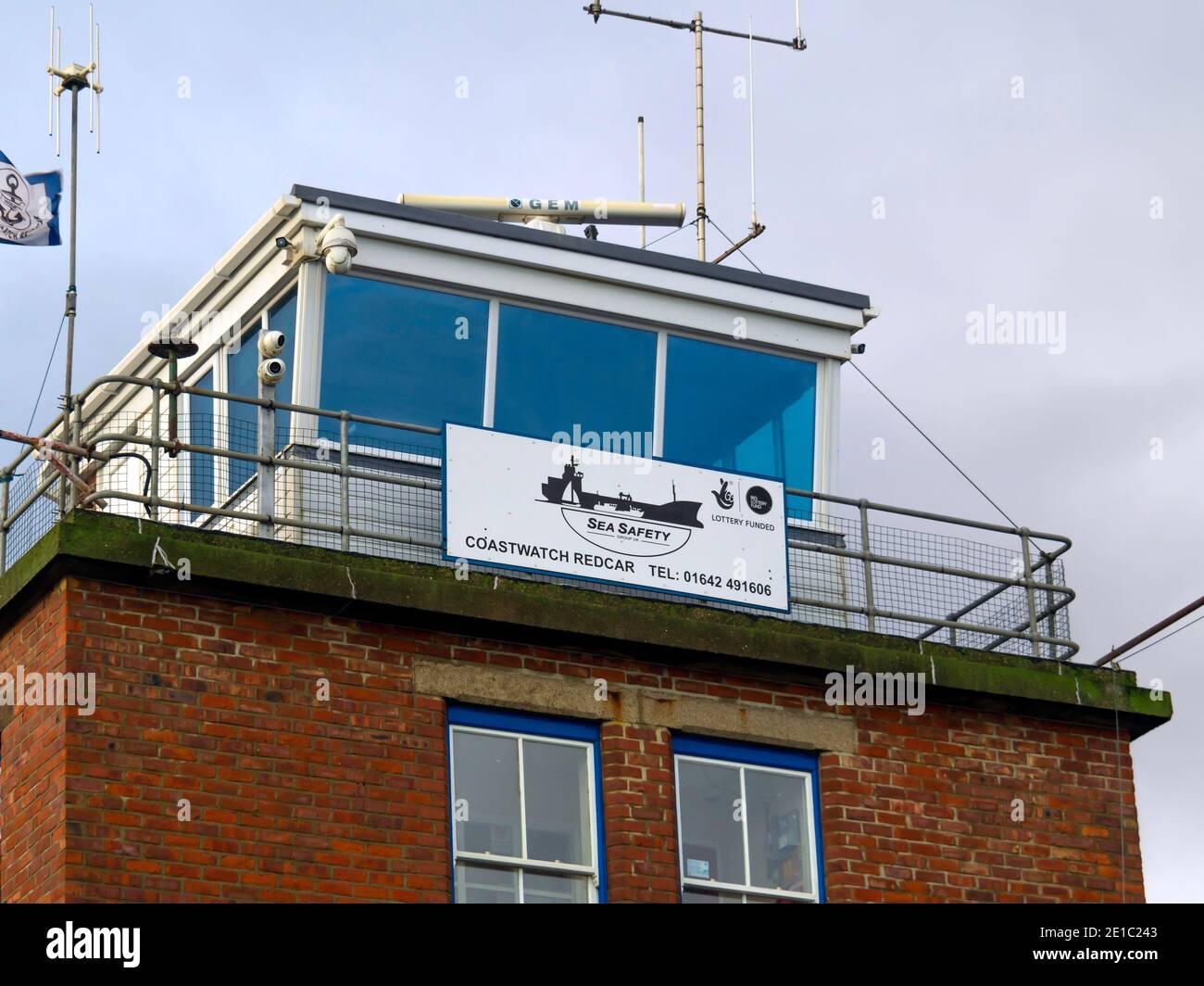 Nahaufnahme des Aussichtsturms, Redcar, Cleveland, Großbritannien Stockfoto
