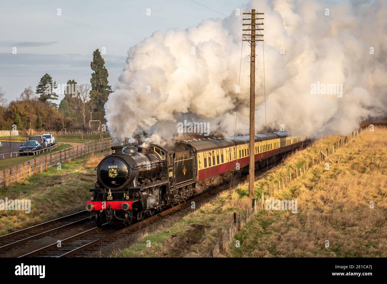 BR 'K1' 2-6-0 Nr. 62005 fährt bei Woodthorpe auf der Großen Zentralbahn Stockfoto