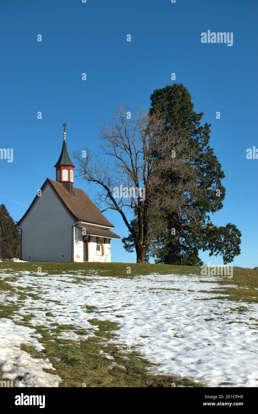 Hübsche kleine Kapelle in Gais in der Schweiz 18.12.2020 Stockfoto