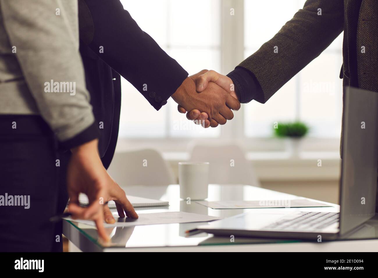 Geschäftsvereinbarung, Zusammenarbeit, internationales Kooperationskonzept Stockfoto