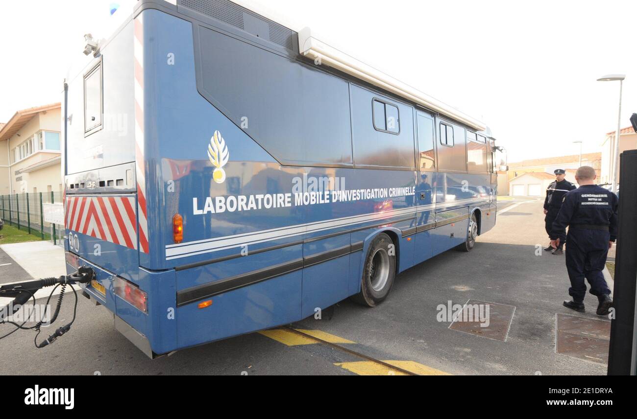 Photo de la Gendarmerie de Pornic. Laetitia Perrais, la jeune femme de 18 ans, portée disparue près de Pornic (Loire-Atlantique) depuis mercredi Reste toujours introuvable. après 48 heures de Garde à vue, Tony Meilhon, principal suspect dans cette disparition a donc été «mis en examen pour enlèvement et ecroué. Pornic, Frankreich, 22. Januar 2011. Foto von Mousse/ABACAPRESS.COM Stockfoto