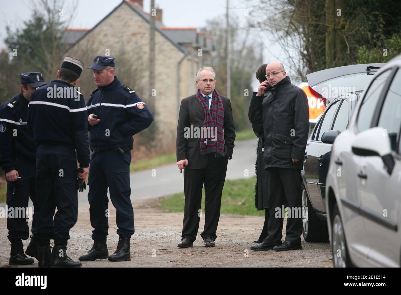 Le Corps de Laetitia Perrais, disparue depuis deux semaines, a été retrouvé mardi dépecé dans un Plan d'Eau situé sur la commune de Lavau-sur-Loire, Loire-Atlantique, Frankreich, le 1er Fevrier 2011. Son autopsie a montré qu'elle était morte étranglée. Foto von ABACAPRESS.COM Stockfoto