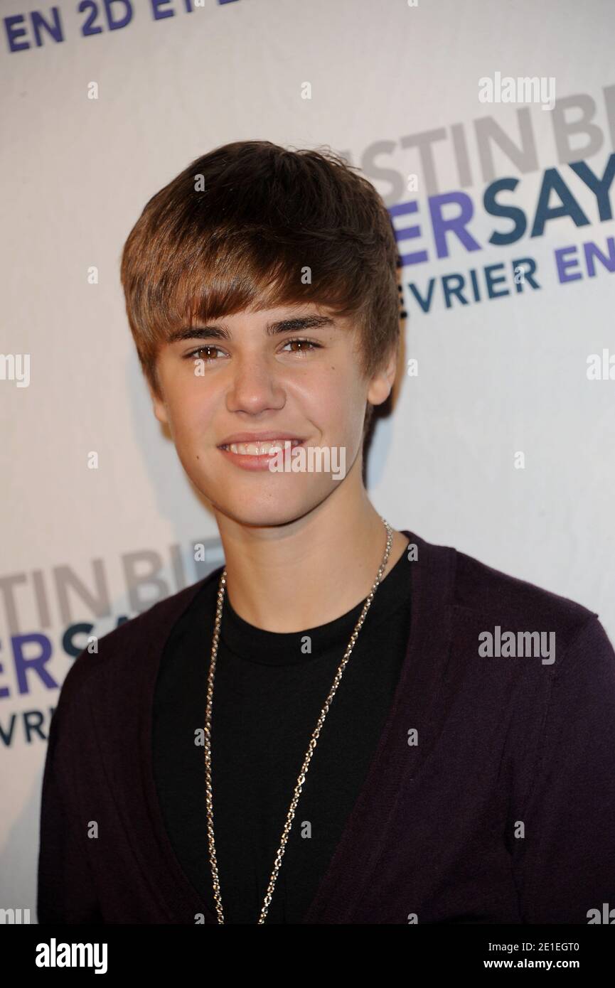 Justin Bieber bei der Premiere von "Never Say Never" im Grand Rex in Paris, Frankreich am 17. Februar 2011. Foto von Nicolas Briquet/ABACAPRESS.COM Stockfoto