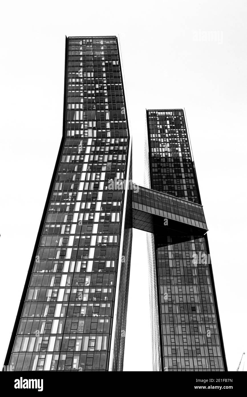 New York City, New York - 19. Februar 2019: Wahrzeichen der amerikanischen Kupfergebäude in Manhattan. Stockfoto