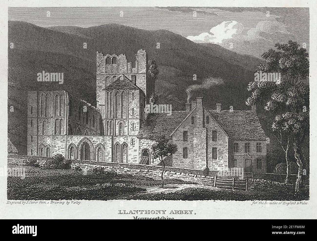 Llanthony Abbey, Monmouthshire. Stockfoto