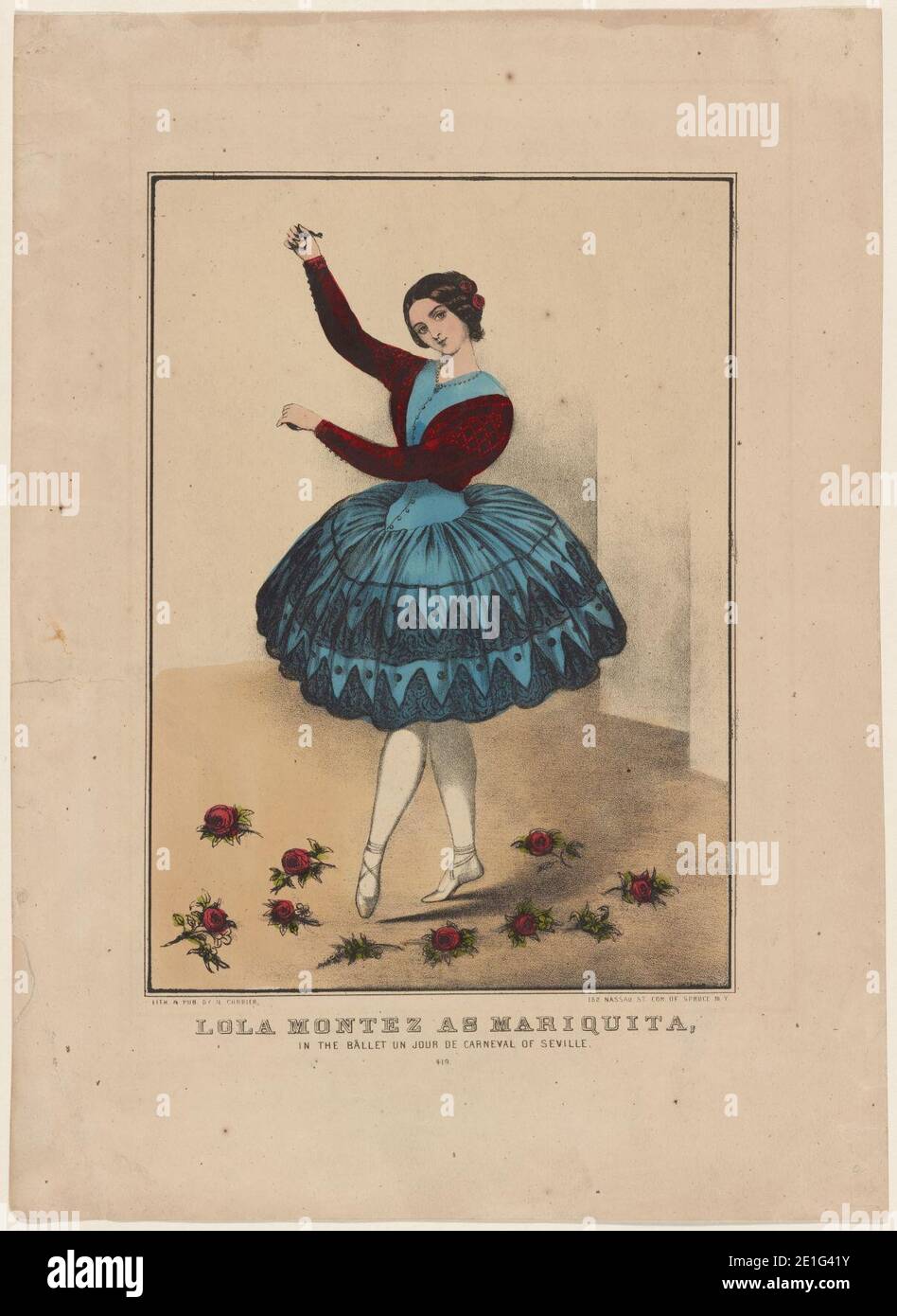 Lola Montez als Mariquita, im Ballett UN jour de carneval von Sevilla Stockfoto