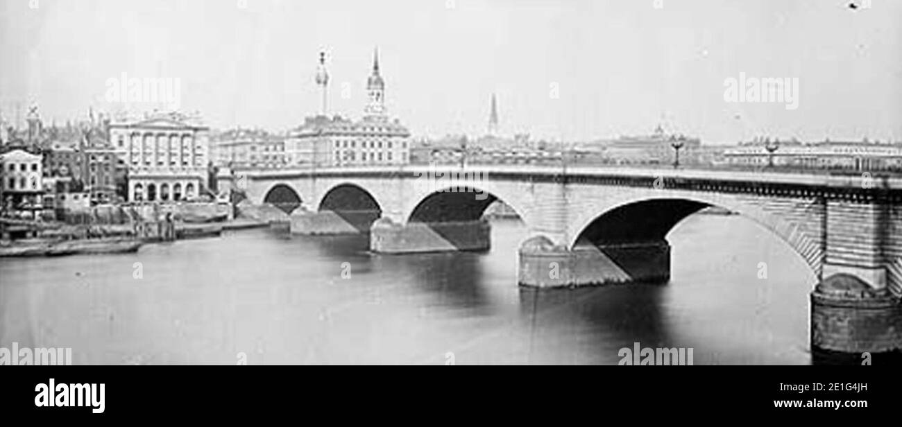 London Bridge um 1870. Stockfoto
