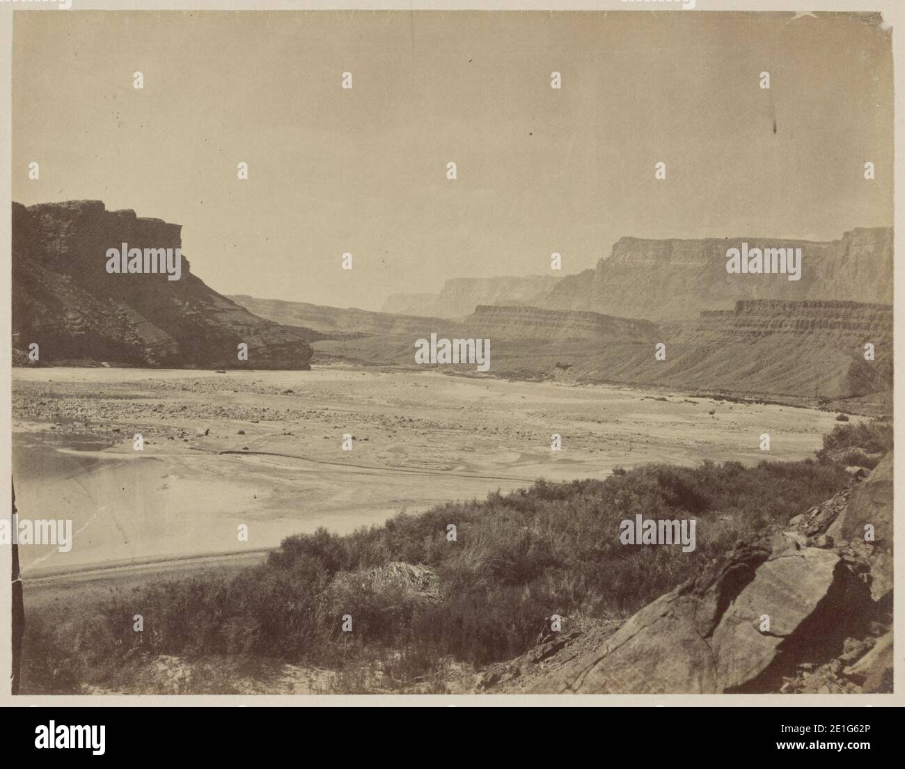 Blick auf den Colorado River in den Mund von Paria Creek, Arizona, 1873 Stockfoto