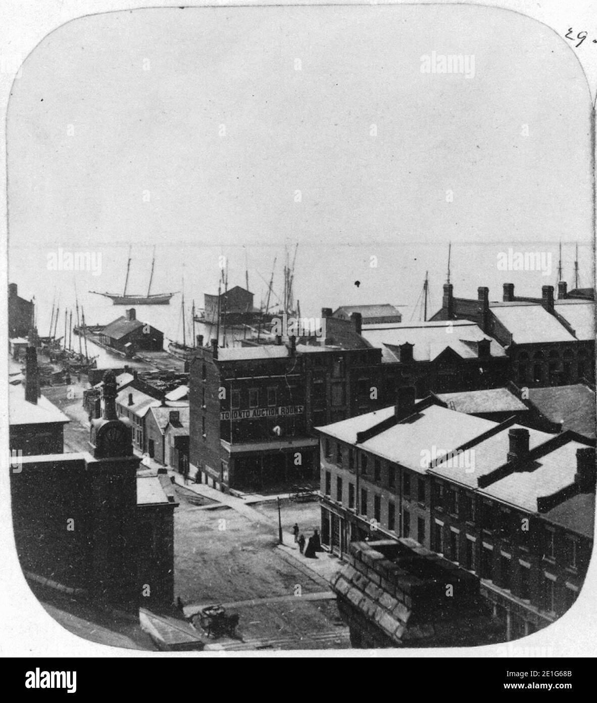 Blick nach Süden vom St. Lawrence Market 1860s. Stockfoto