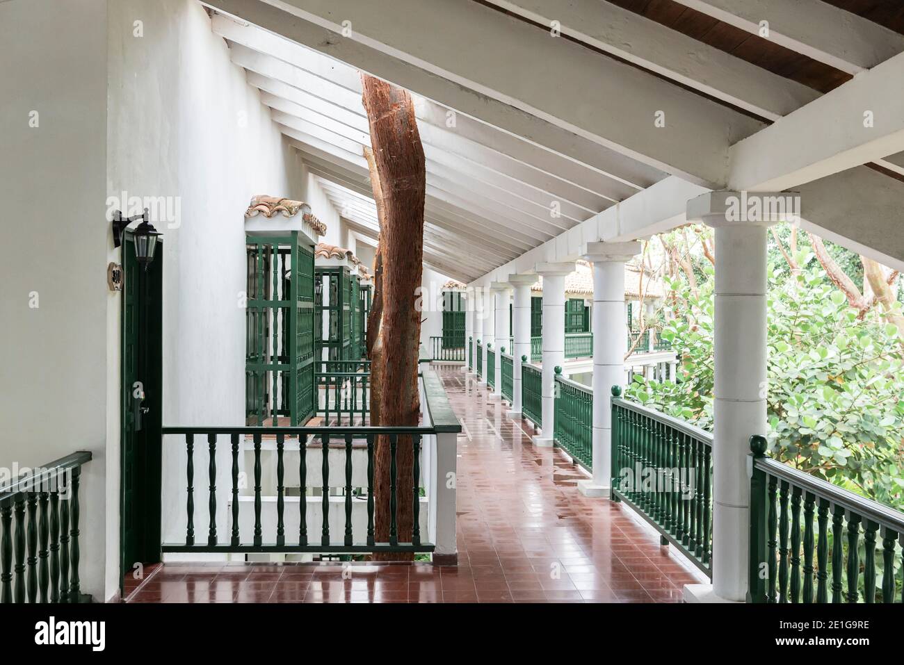 Moka Hotel gebaut Respekt der umliegenden Natur, ohne einen einzigen Baum zu schneiden. Las Terrazas, Kuba. Stockfoto