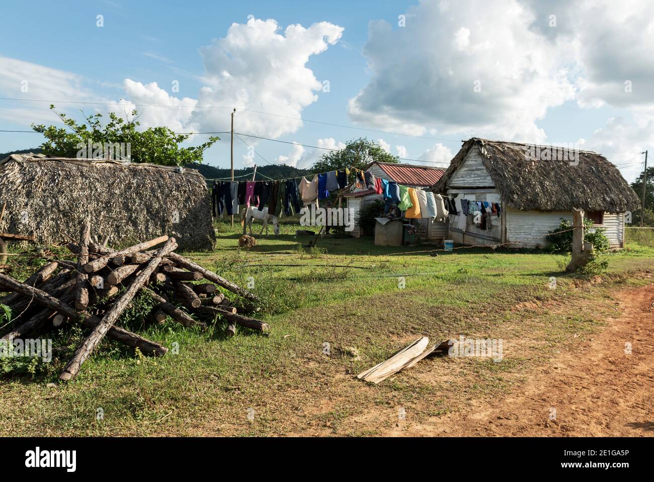 Dorf im Tal von Viñales, Kuba. Stockfoto