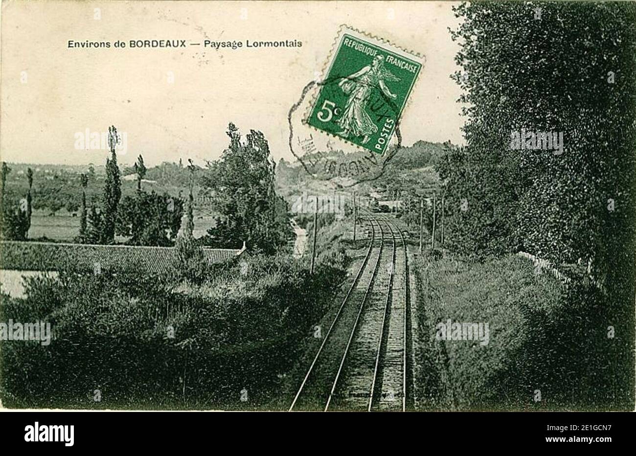 Lormont - chemin de fer 2 1. Stockfoto