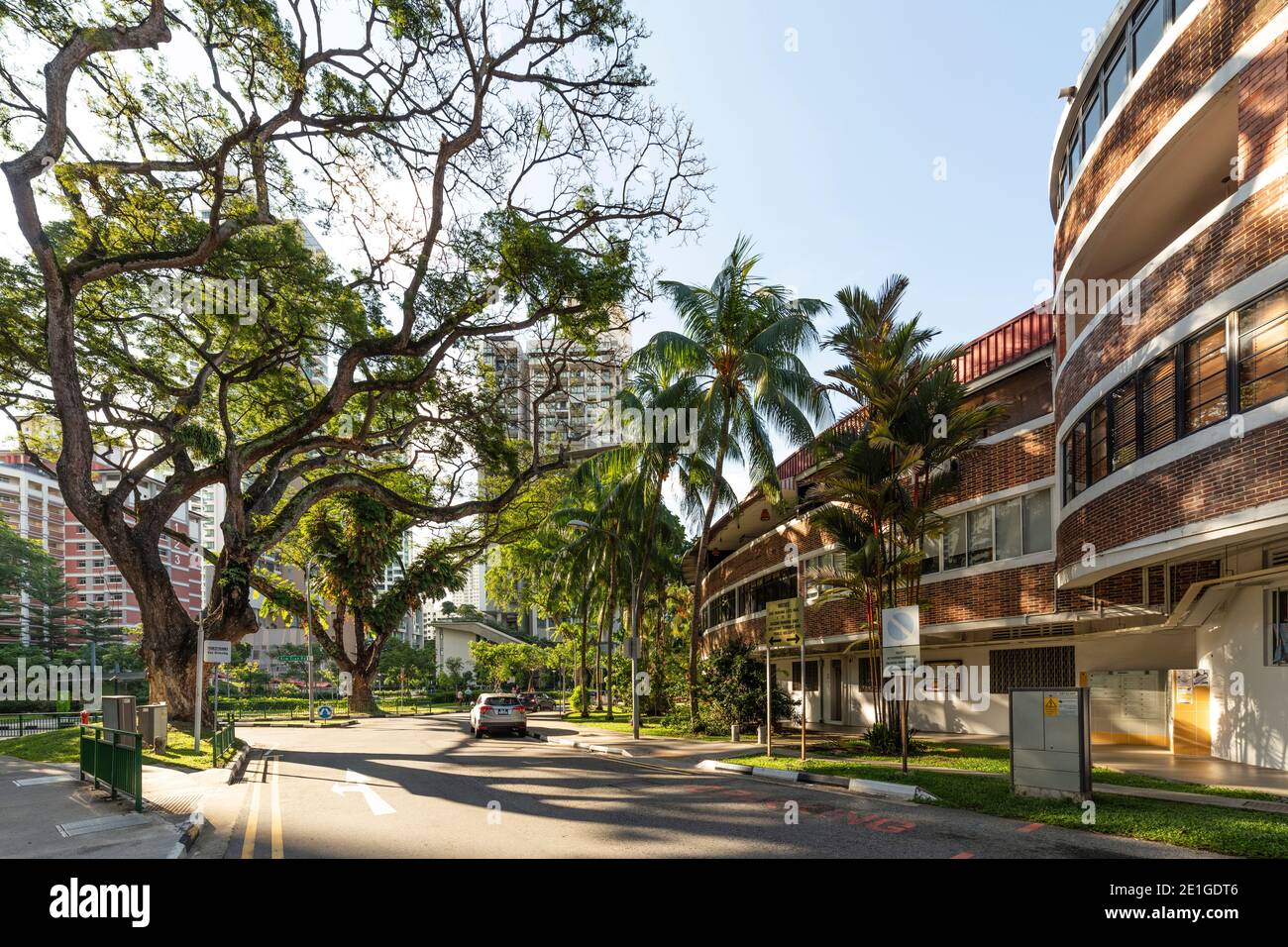 Tiong Bahru ist einer der ältesten öffentlichen Güter in Singapurit ist ein schöner Beleg für die Art Deco-Zeit Stockfoto