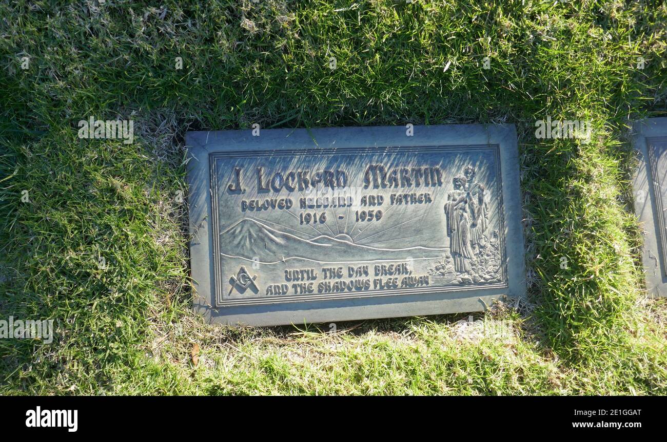 Los Angeles, Kalifornien, USA 29. Dezember 2020 EINE allgemeine Sicht auf die Atmosphäre von Schauspieler Lock Martins Grave, richtiger Name Joseph Lockard Martin Jr. im Forest Lawn Hollywood Hills Memorial Park am 29. Dezember 2020 in Los Angeles, Kalifornien, USA. Foto von Barry King/Alamy Stockfoto Stockfoto