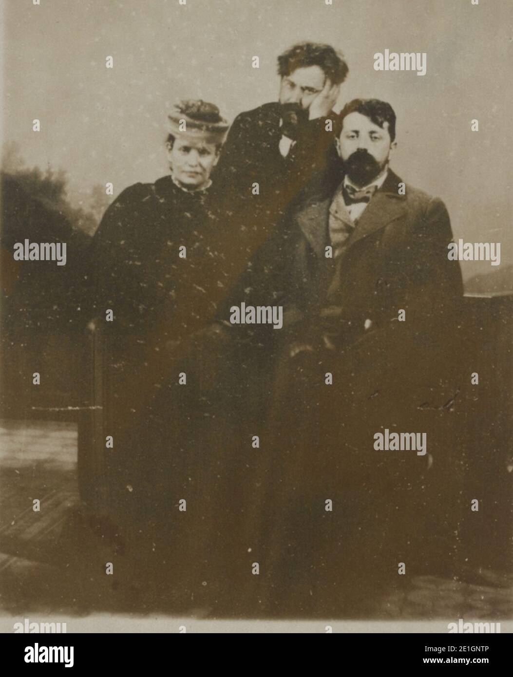 Lou Andreas-Salomé, Arthur Schnitzler und Richard Beer-Hofmann im Prater (1895) Stockfoto