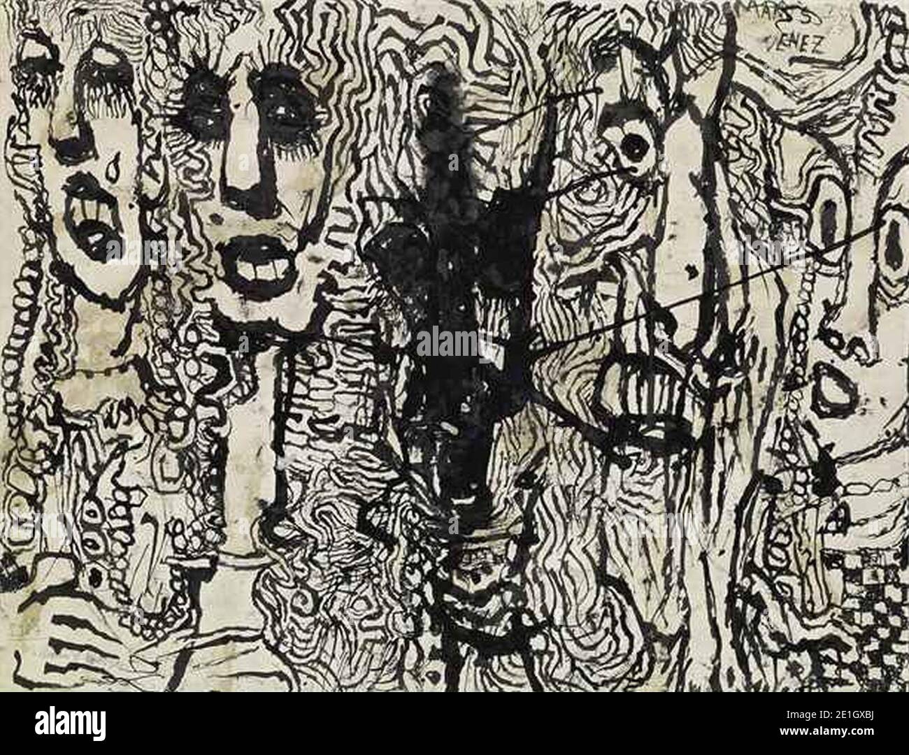 Louis Soutter amants-venez-le-Coup-d-envoi Recto. Stockfoto