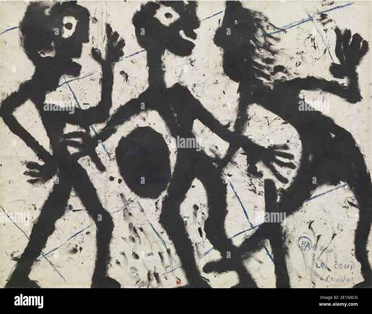 Louis Soutter amants-venez-le-Coup-d-envoi verco. Stockfoto