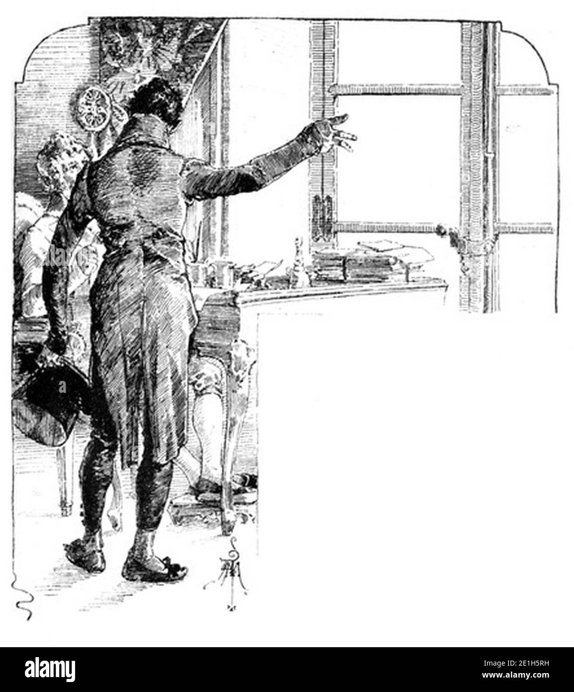 Lozano y Pipaón. Ilustración de ''La segunda casaca'' de Galdós. Stockfoto