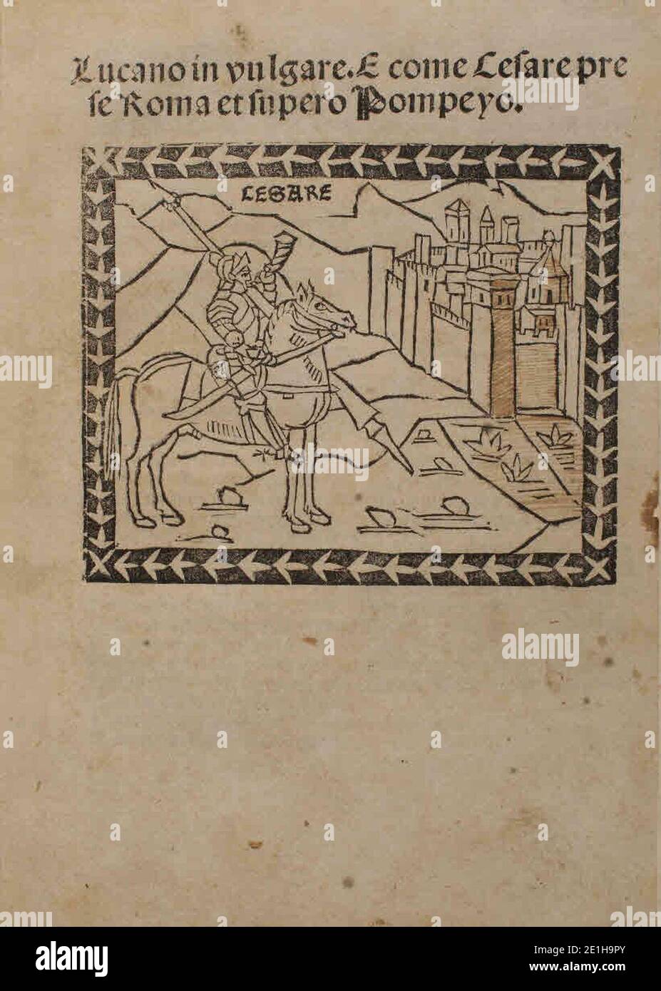 Lucanus - Pharsalia, um 1493 - 2403329 Occhietto. Stockfoto