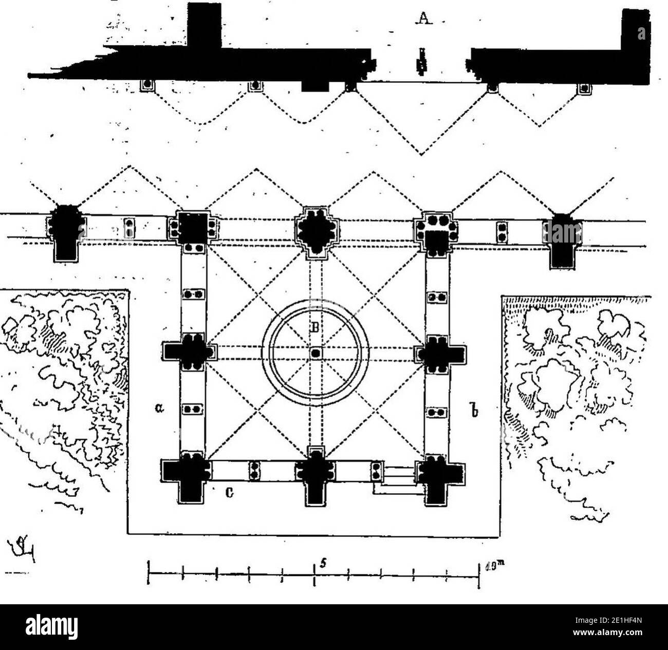 Lucien Bégule - L'abbaye de Fontenay et l'architecture cisterzienser Seite 036-2 1. Stockfoto