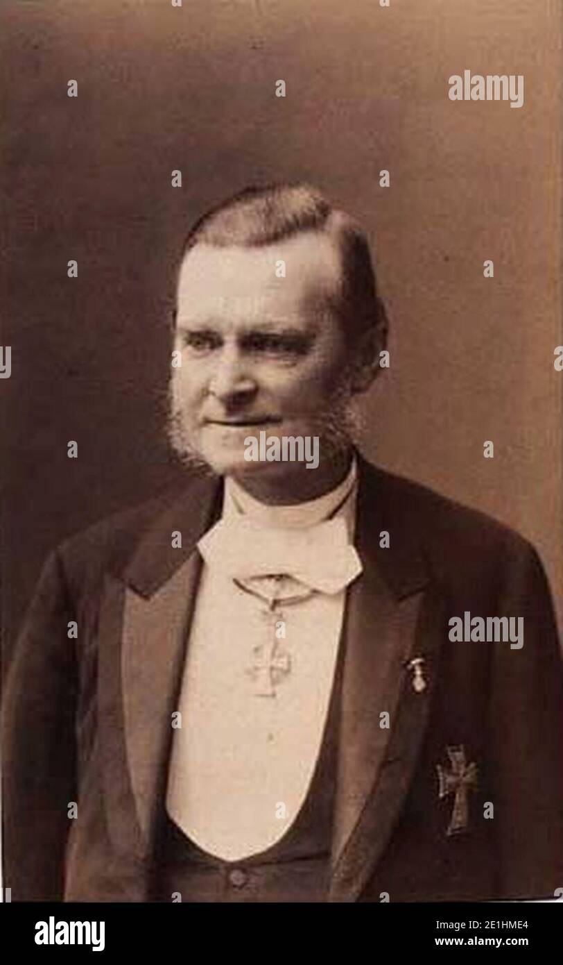 Ludvig Brockenhuus-Schack 1825-1906 von Jens Petersen. Stockfoto