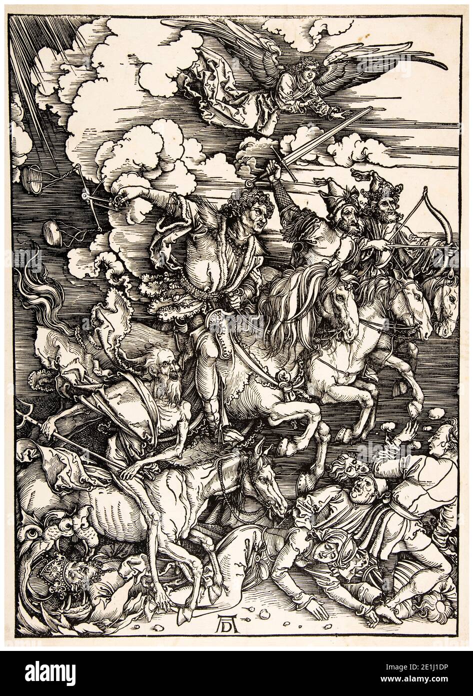 Albrecht Dürer, die Apokalypse: Vier Reiter der Apokalypse, Holzschnitt, 1498 Stockfoto