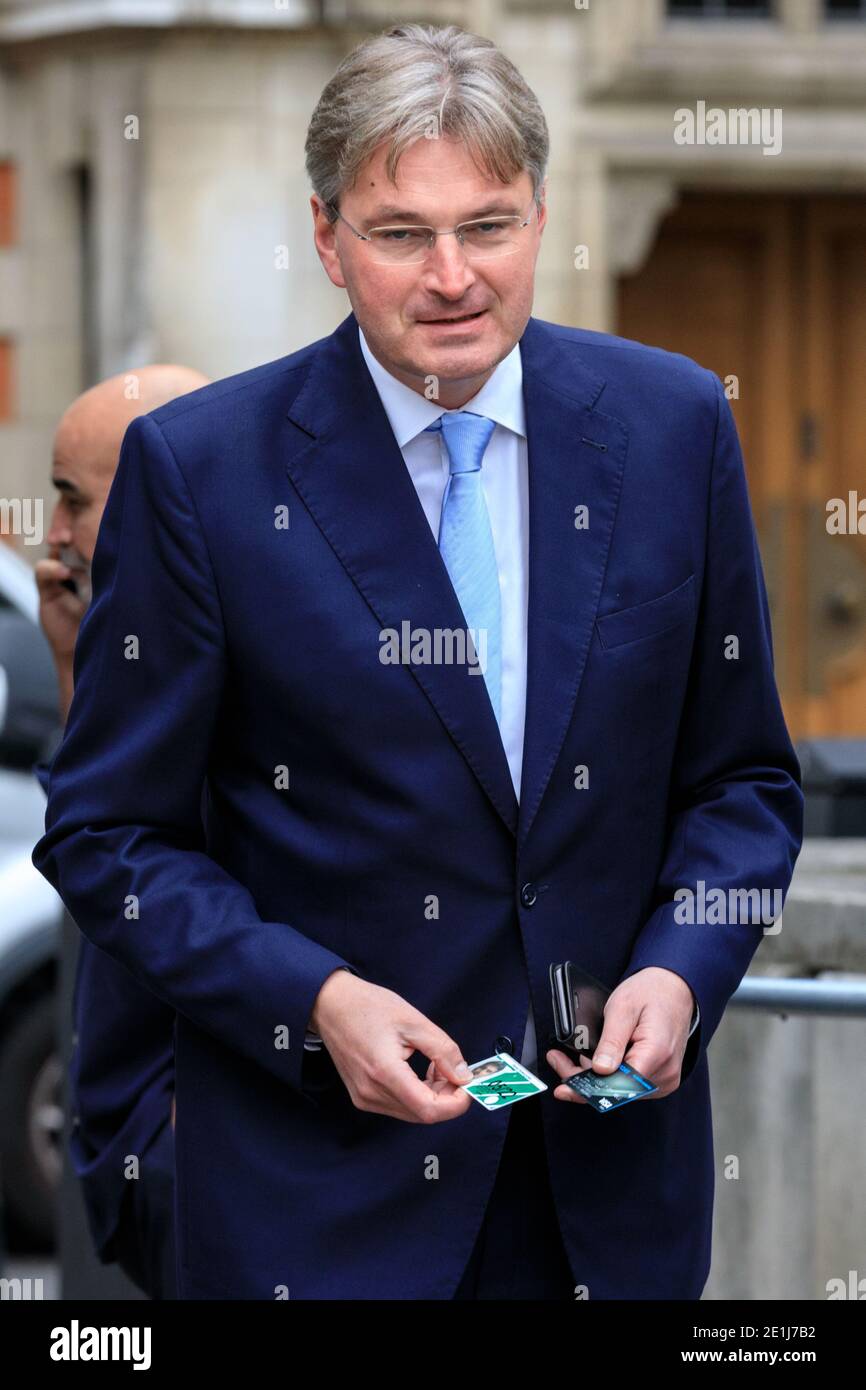 Daniel Kawczynski, Abgeordneter der Konservativen Partei für Shrewsbury und Atcham und prominenter Brexiteer, in Westminster, London, Großbritannien Stockfoto