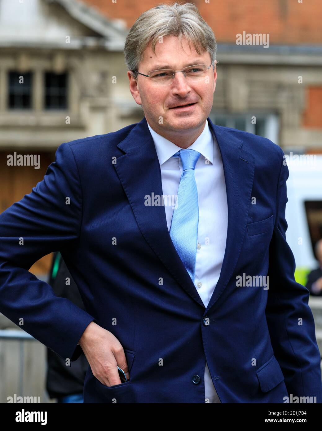 Daniel Kawczynski, Abgeordneter der Konservativen Partei für Shrewsbury und Atcham und prominenter Brexiteer, in Westminster, London, Großbritannien Stockfoto
