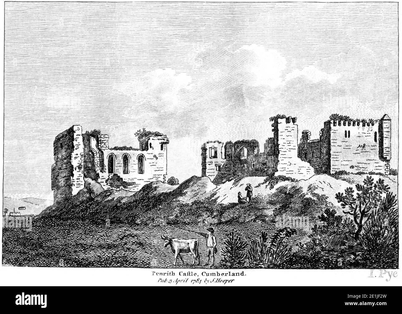 Eine Gravur von Penrith Castle, Cumberland UK, veröffentlicht am 3. April 1784, gescannt in hoher Auflösung von einem Buch, das im Jahr 1780s veröffentlicht wurde. . Stockfoto Eine Gravur von Penrith Castle, Cumberland UK, veröffentlicht am 3. April 1784, gescannt in hoher Auflösung von einem Buch, das im Jahr 1780s veröffentlicht wurde. . Stockfoto