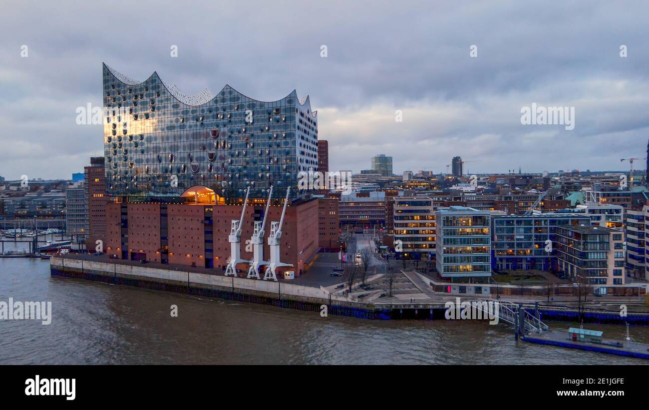Berühmte Elbphilharmonie Konzerthalle in Hamburg Stockfoto