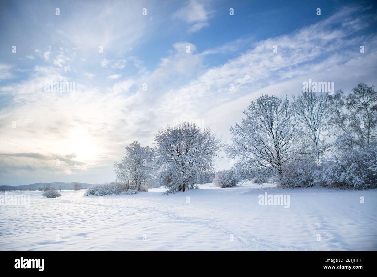 Winterwunderland im Waldviertel, Österreich Stockfoto