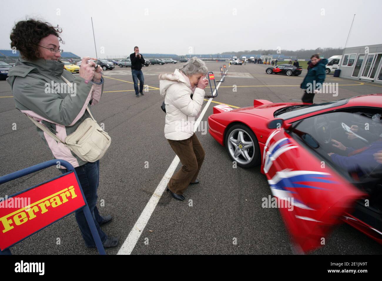 Ferrari Experience Tag in Silverstone Stockfoto